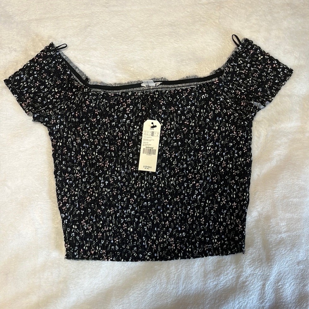 Tight Fitting Crop Top, Never Worn, Tags Still On, Can Be Worn Off The Shoulder